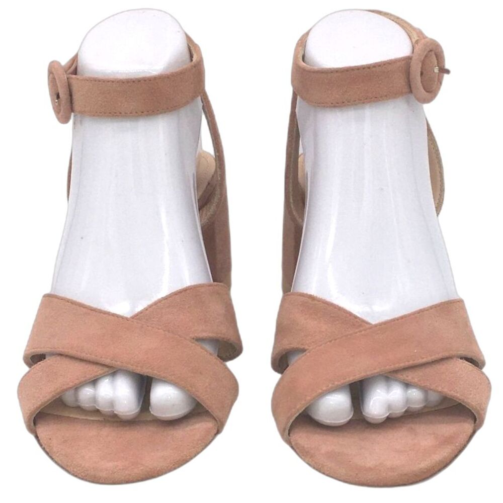 AGL Crisscross Block Heel Sandal In Meilland Pink NWOT